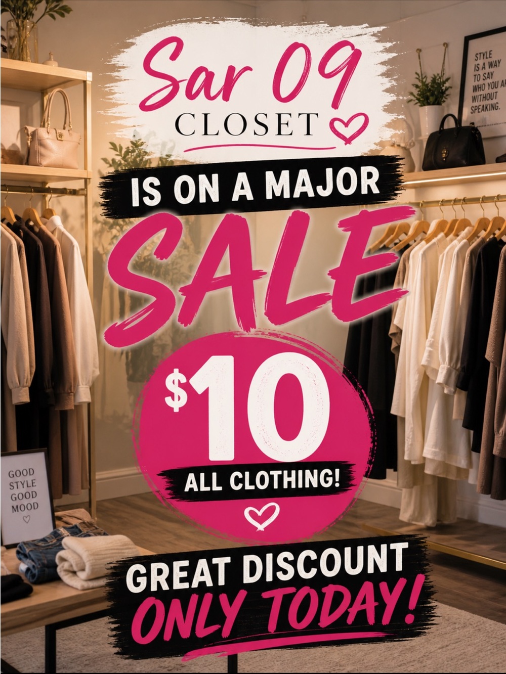 $10 Closet Sale - Women's Neutral Tops & Dresses (exemptions on some items)